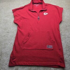Women's DKNY Sport Red Kansas City Chiefs Naomi Quarter-Zip‎ Sneaker Dress XXL